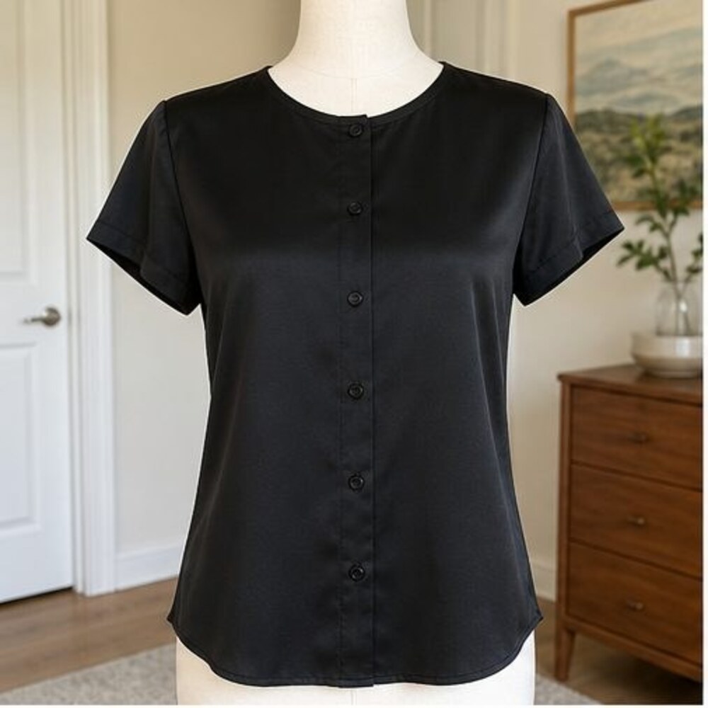 Black Ruffle Blouse